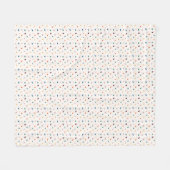 Couverture Polaire Cosy Retro Terrazzo Fleece Blanche (Devant (Horizontal))