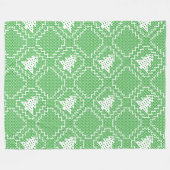 Couverture Polaire Cosy sapin de Noël affreux pull à damiers motif (Devant (Horizontal))