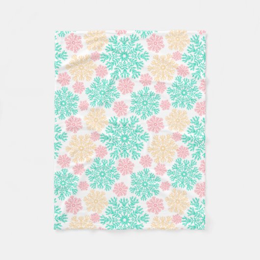 Couverture Polaire Cosy Winter Wonderland Snowflakes Motif (Devant)