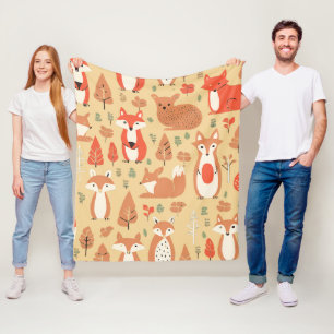 Couverture Polaire Cosy Woodland Friends 2