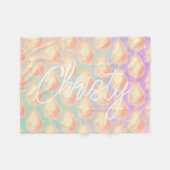 Couverture Polaire Coton bonbon étoile poussière pêche turquoise viol (Devant (Horizontal))