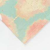 Couverture Polaire Coton bonbon étoile poussière pêche turquoise viol (Coin)