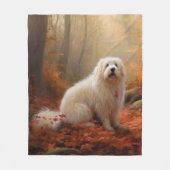 Couverture Polaire Coton De Tulear en automne Leaves automne Inspire (Devant)