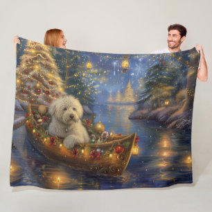 Couverture Polaire Coton De Tulear Noël Festive Voyage