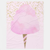 Couverture Polaire Coton rose Bonbon & Parties scintillant or Whimsic (Devant)