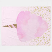 Couverture Polaire Coton rose Bonbon & Parties scintillant or Whimsic (Devant (Horizontal))