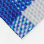 Couverture Polaire coton texture à damiers bleu (Coin)