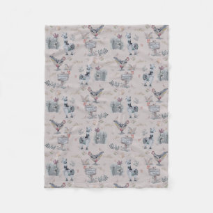 Couverture Polaire Cottage coeur Poster de animal lunaire