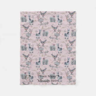 Couverture Polaire Cottage Core animal lunaire