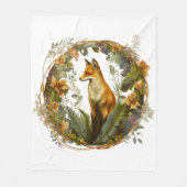 Couverture Polaire Cottagecore Fox Vintage (Devant)