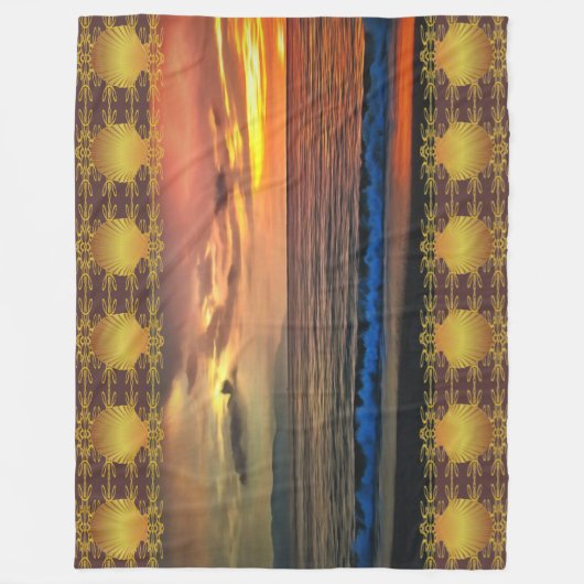 Couverture Polaire Coucher de soleil 1577 (Devant)