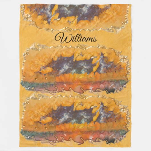 Couverture Polaire Coucher de soleil Abstrait 0612 (Devant)