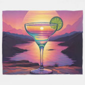 Couverture Polaire Coucher de soleil coloré Margarita (Devant (Horizontal))
