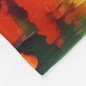 Couverture Polaire Coucher de soleil de forêt enchanté (Coin)