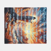 Couverture Polaire Coucher de soleil divin : Inspiration de la prière (Devant (Horizontal))