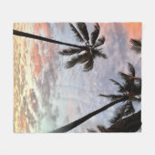 Couverture Polaire Coucher de soleil hawaïen (Devant (Horizontal))