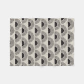 Couverture Polaire Coucher de soleil noir et beige moderne Motif d'ar (Devant (Horizontal))