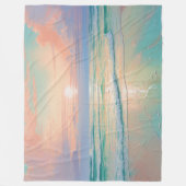 Couverture Polaire Coucher de soleil sur la plage, paysage naturel (Devant)