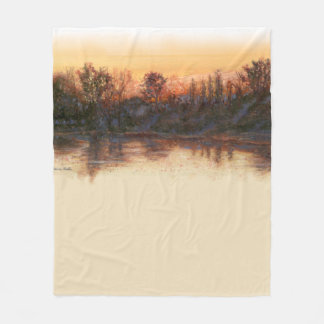 Couverture Polaire Coucher de soleil sur la rivière
