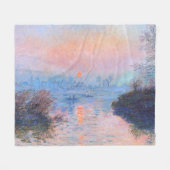 Couverture Polaire Coucher de soleil sur la Seine Claude Monet (Devant (Horizontal))