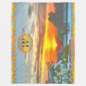 Couverture Polaire Coucher de soleil sur le toit 2295 (Devant)