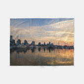 Couverture Polaire Coucher de soleil sur Vancouver Skyline (Devant (Horizontal))