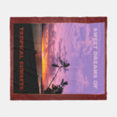 Couverture Polaire Coucher de soleil tropical (Devant (Horizontal))