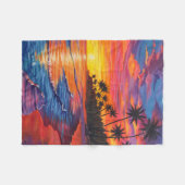 Couverture polaire Coucher de soleil tropical (Devant (Horizontal))