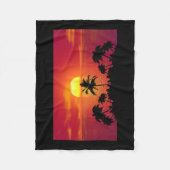 Couverture Polaire Coucher de soleil tropical (Devant)