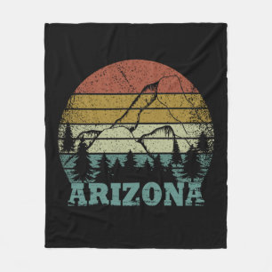 Couverture Polaire coucher de soleil vintage de l'état d'arizona