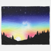 Couverture Polaire Coucher du soleil (Devant (Horizontal))