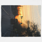 Couverture Polaire Coucher du soleil (Devant (Horizontal))