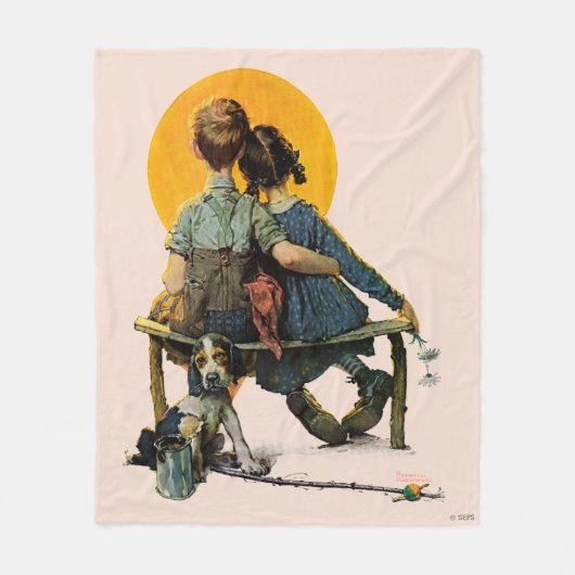 Couverture Polaire Coucher du soleil (Devant)