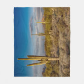 Couverture Polaire Coucher du soleil de cactus en Arizona (Devant)