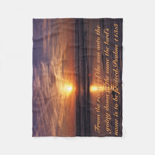 Couverture Polaire Coucher du soleil d'océan (Devant)