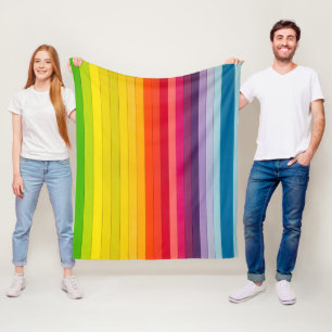 Couverture Polaire Couleur arc-en-ciel vertical trié