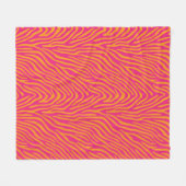 Couverture Polaire Couleur Arrière - plan rose zèbre rayé (Devant (Horizontal))