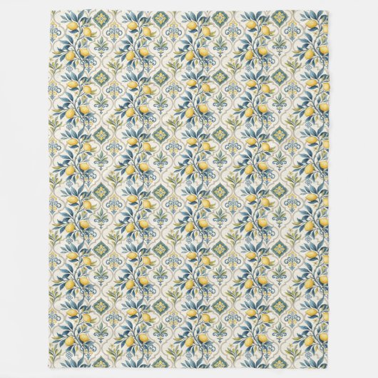 Couverture Polaire Couleur Bleu Bleu Blancs (Devant)