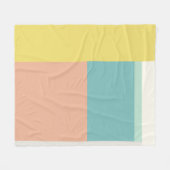 Couverture Polaire Couleur Bloc Art dans Retro Beach Couleurs pastel (Devant (Horizontal))