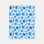 Couverture Polaire Couleur d'aquarelle bleu (Devant)