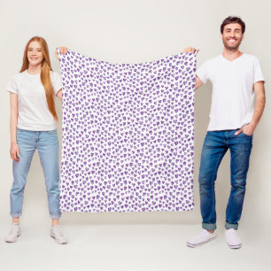 Couverture Polaire Couleur d'aquarelle du coeur pourpre