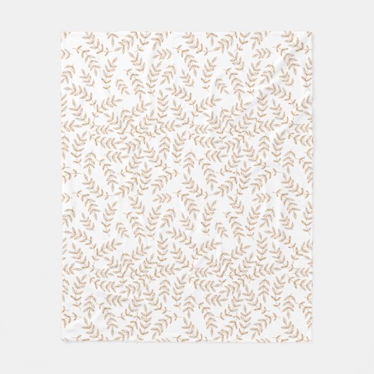 Couverture Polaire Couleur d'aquarelle Feuille d'automne Motif (Devant)