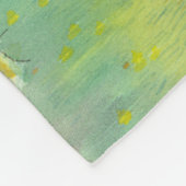 Couverture Polaire Couleur d'aquarelle fleurie (Coin)