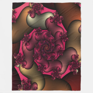 Couverture Polaire Couleur De Fractales D'Amour Blanche De Toison