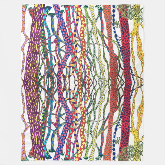 Couverture Polaire couleur d'eau de la forêt brillante et heureuse (Devant)