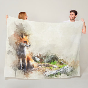 COUVERTURE POLAIRE COULEUR D'EAU FOX