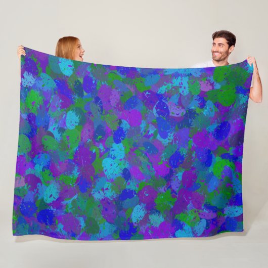 Couverture Polaire Couleur du peacock (En situation)