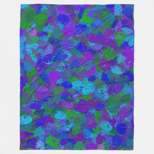 Couverture Polaire Couleur du peacock (Devant)