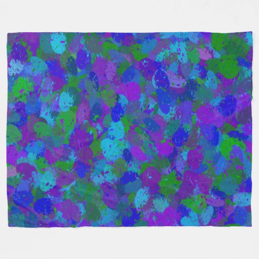 Couverture Polaire Couleur du peacock (Devant (Horizontal))