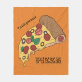 Couverture Polaire Couleur et texte personnalisés Pizza Slice jetez d (Devant)